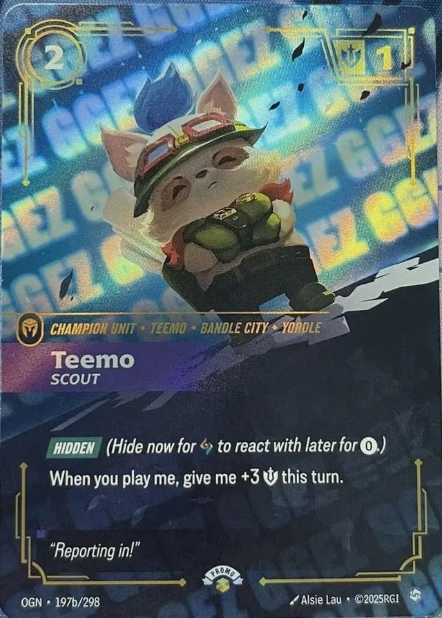 CardboardCrack - Teemo - Scout (GG EZ) - Riftbound Organized Play Promotional Cards