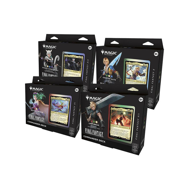 CardboardCrack - MTG FINAL FANTASY Commander Deck Display - Set of Four